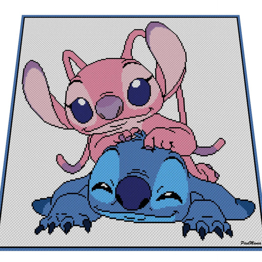STITCH and ANGEL, Häkelmuster für C2C & mini C2C