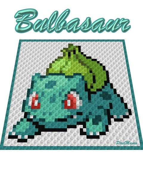 BUNDLE - Bisasam, Bisaknosp, Bisaflor - POKÉMON inspirierte C2C - Häkelmuster