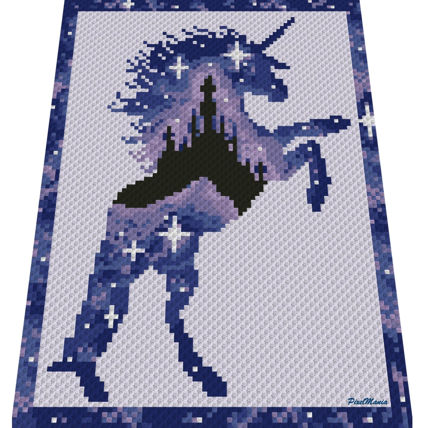 FAIRYTAIL -Grafik für C2C, Häkeldecke Ecke zu Ecke,  mit geschriebener & Farb-Block Anleitung