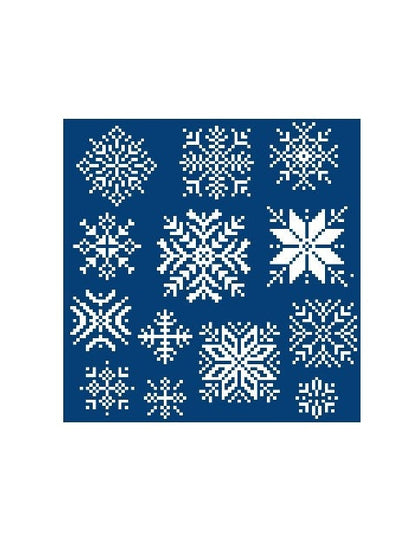 13 SCHNEEFLOCKEN - Häkelmuster, Grafik für C2C, Häkeldecke, Kissen, Poncho, Schal, Tasche Ecke zu Ecke, geschriebene & Farb-Block Anleitung