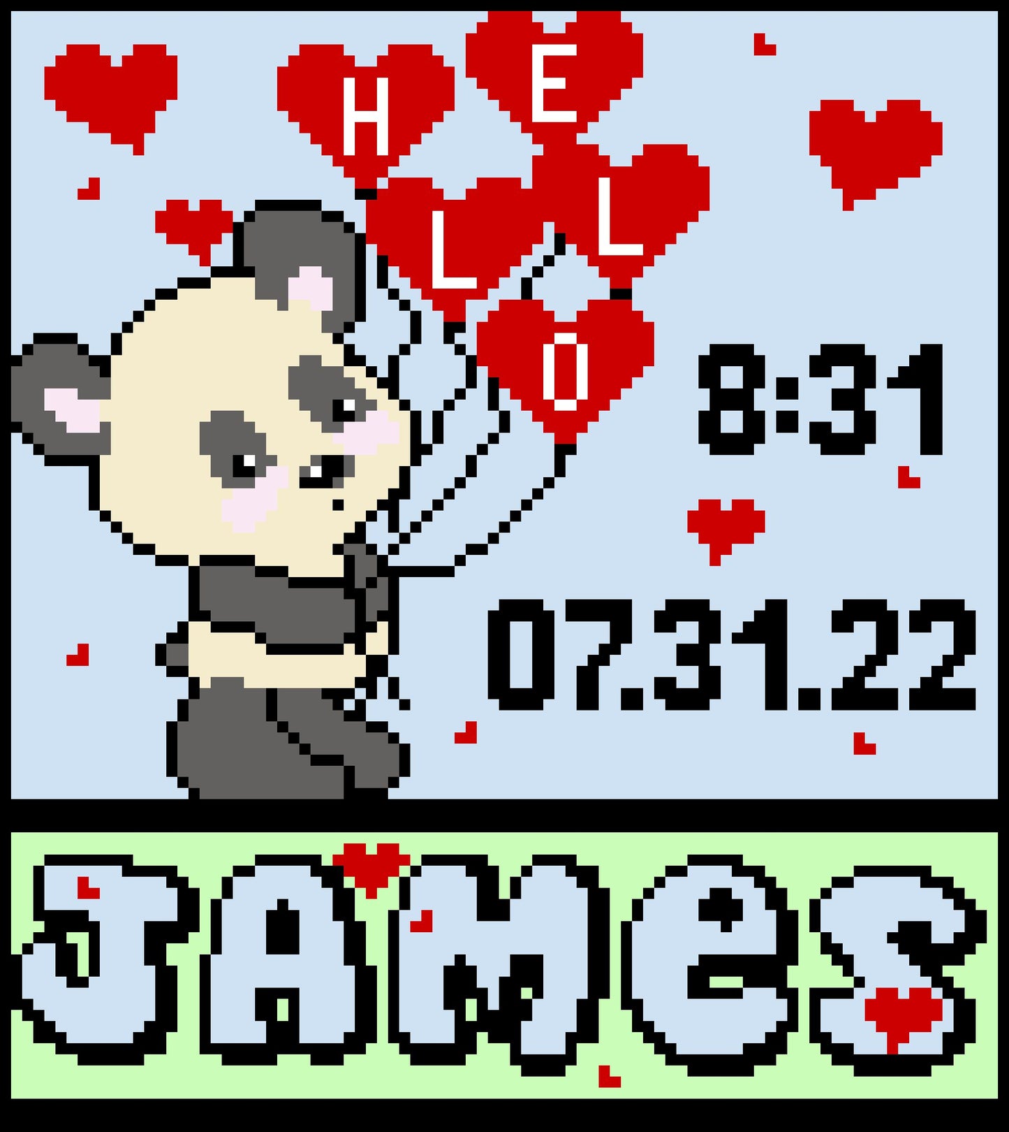 HELLO BABY - PANDA, Graphic for C2C Baby Blanket, Newborn Crochet Blanket Corner to Corner, with Written & Color Block Instructions