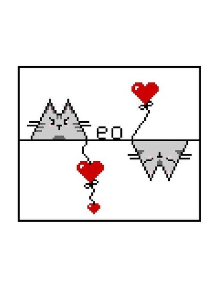 MeoW - Häkelmuster, Grafik für C2C, Häkeldecke Ecke zu Ecke,  mit geschriebener & Farb-Block Anleitung