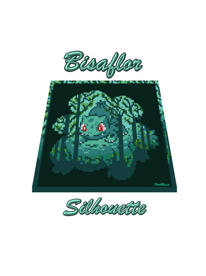 BISASAM in BISAFLOR SILHOUETTE - Pokémon inspirierte c2c - Häkelmuster