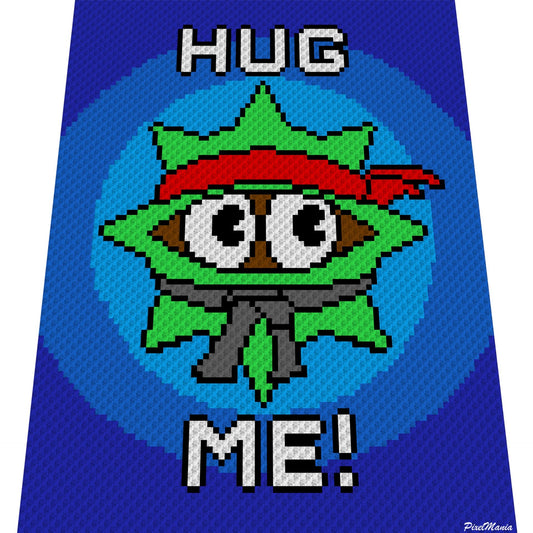 ChestNUT NINJA, Häkelmuster, Grafik für C2C, Häkeldecke Ecke zu Ecke,  mit Anleitung
