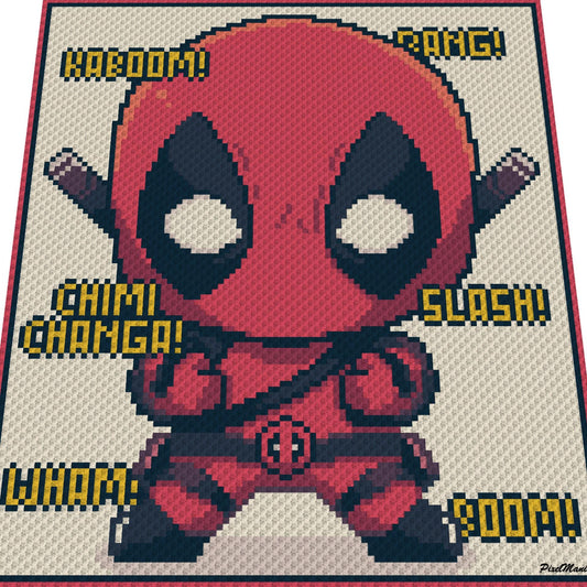 DEADPOOL - Häkelmuster für c2c