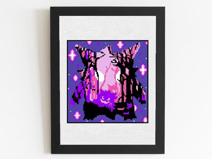 GENGAR - modern CROSS STITCH PATTERN - Pokémon