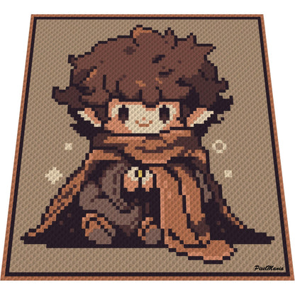 HOBBIT, graphic for C2C crochet blanket