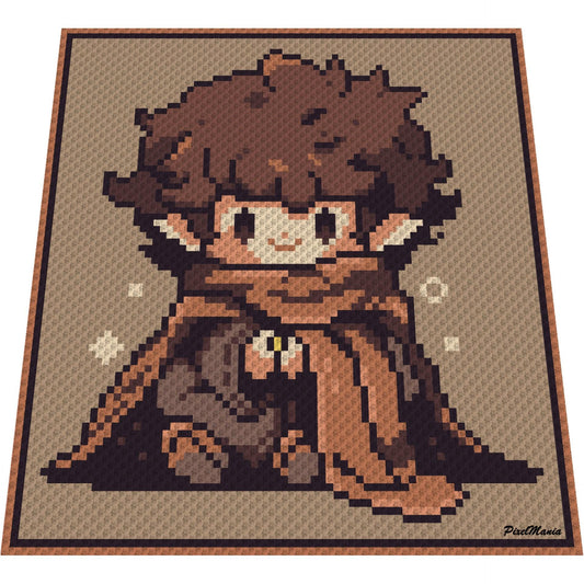 HOBBIT, graphic for C2C crochet blanket