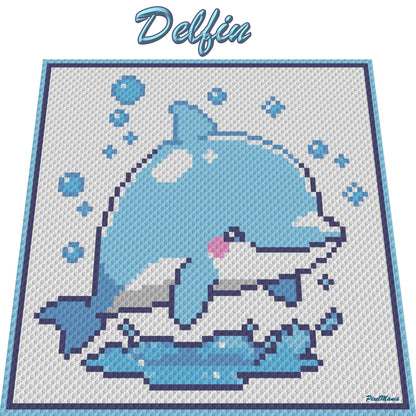 DELFIN, Grafik für C2C Häkeldecke