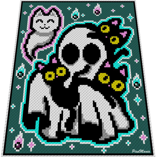 GHOST and CATS, Grafik für C2C Häkeldecke