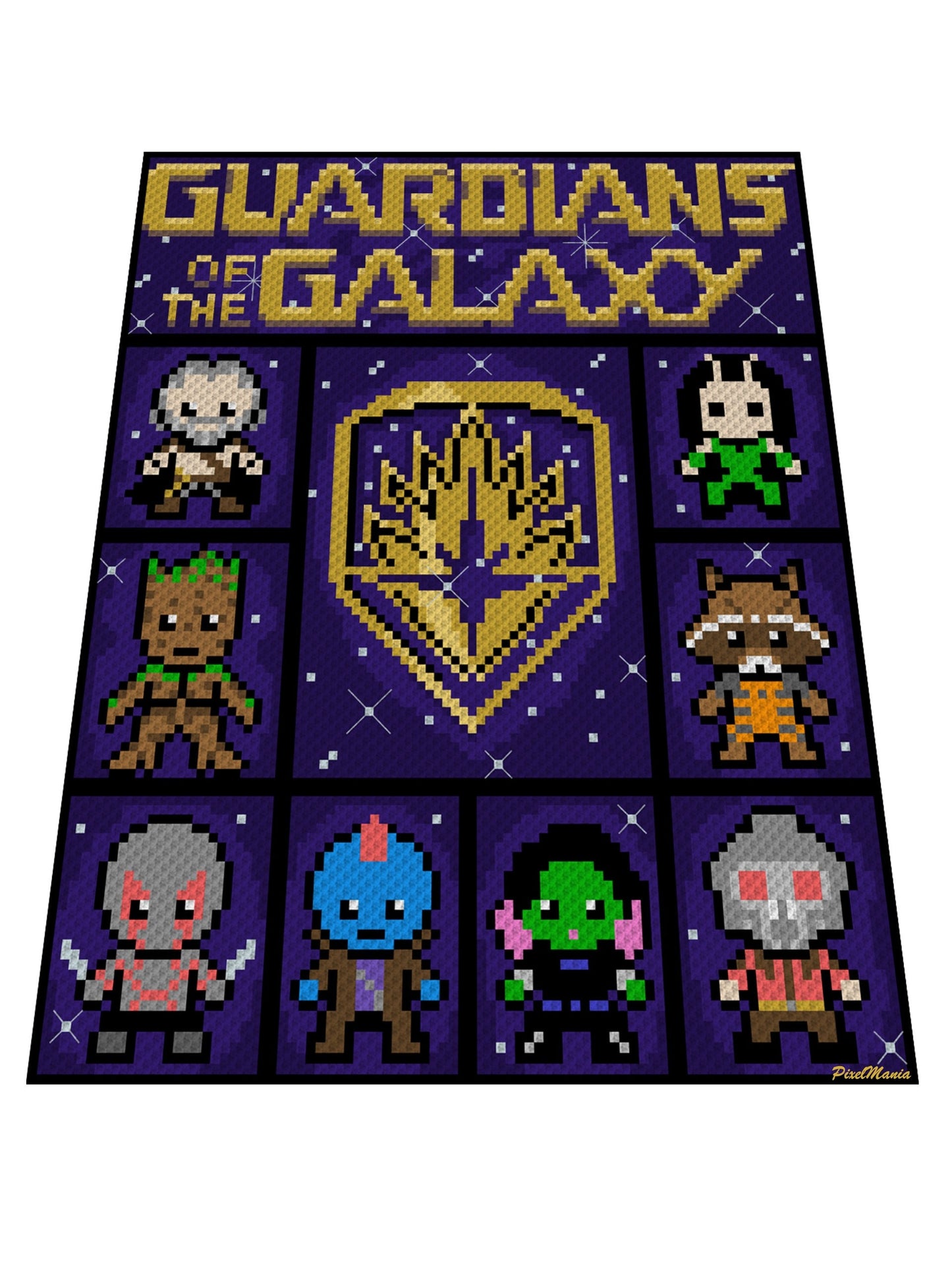 GUARDIANS of the GALAXY - c2c crochet pattern
