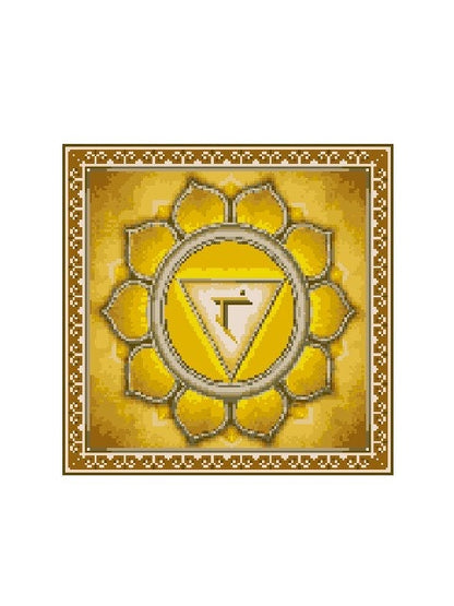 MANIPURA - Solarplexuschakra -Grafik für C2C Häkeldecke Ecke zu Ecke, Häkelmuster mit geschriebener & Farb-Block Anleitung
