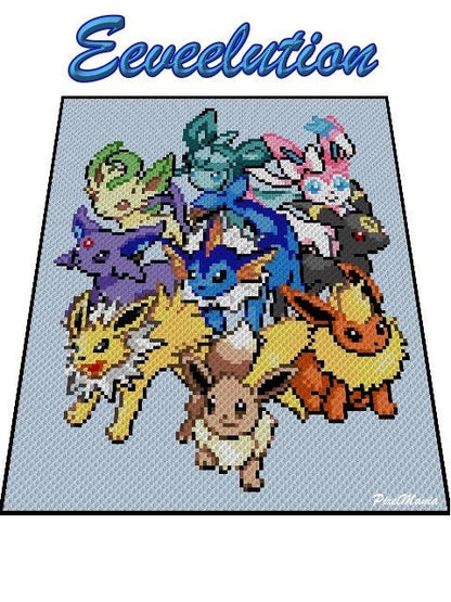 EVOLI - EVOLUTION inspired C2C crochet patterns